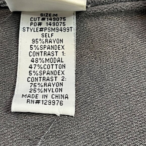Mind Set by XCVI Full Zip Sweatshirt Jacket Women's Size Medium Lightweight Gray - Picture 8 of 9